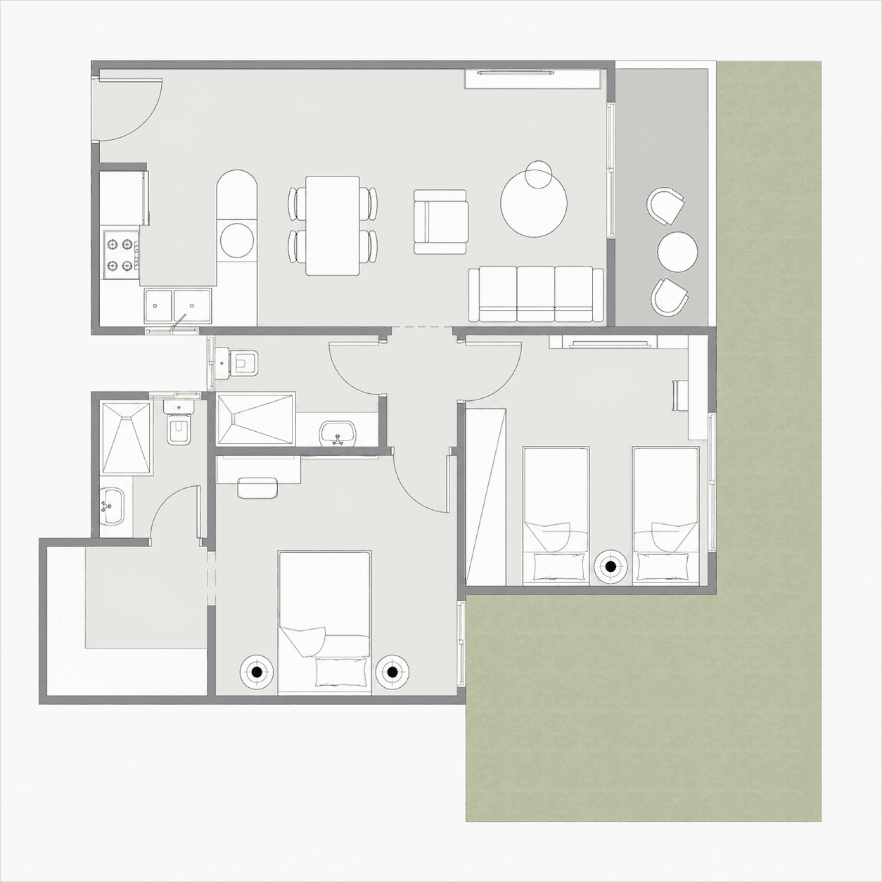 Clan Residence apartments and unit types in Magawish Hurghada