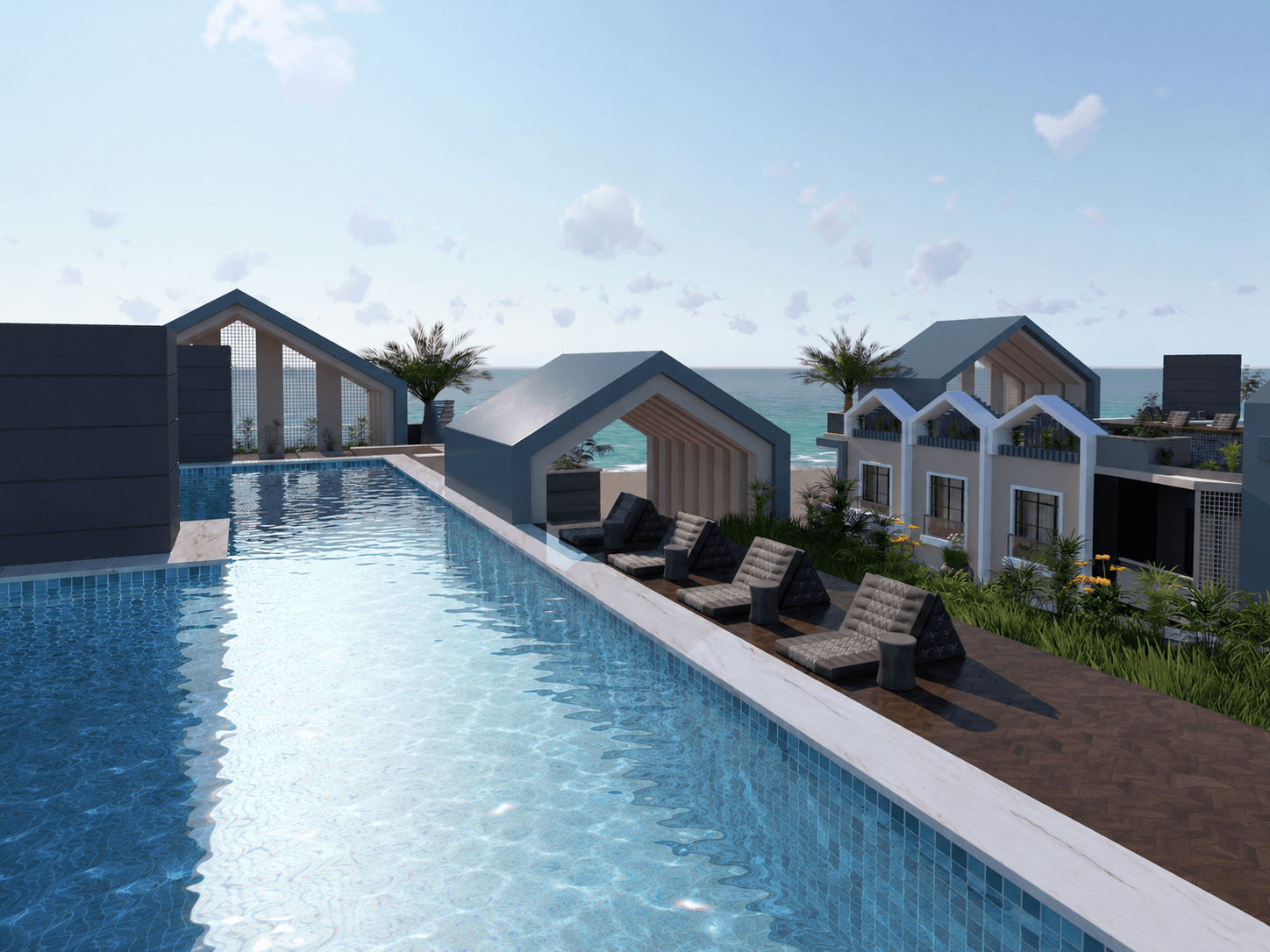 Total project area of 6,100 sqm