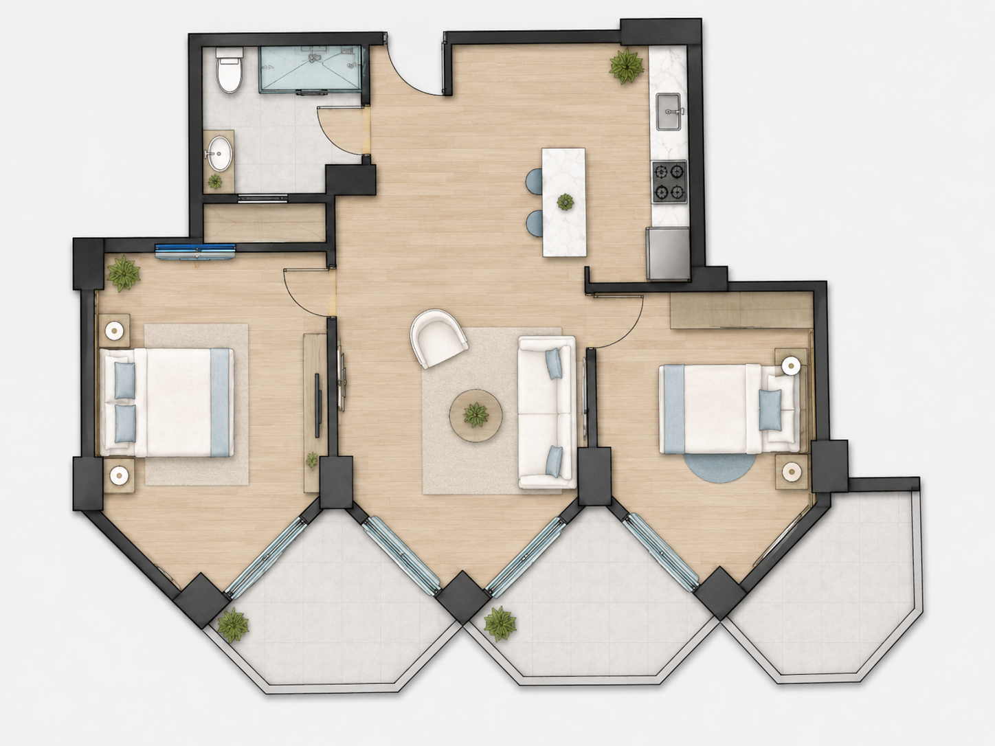 Storia Del Mare 2-Bedroom Apartment