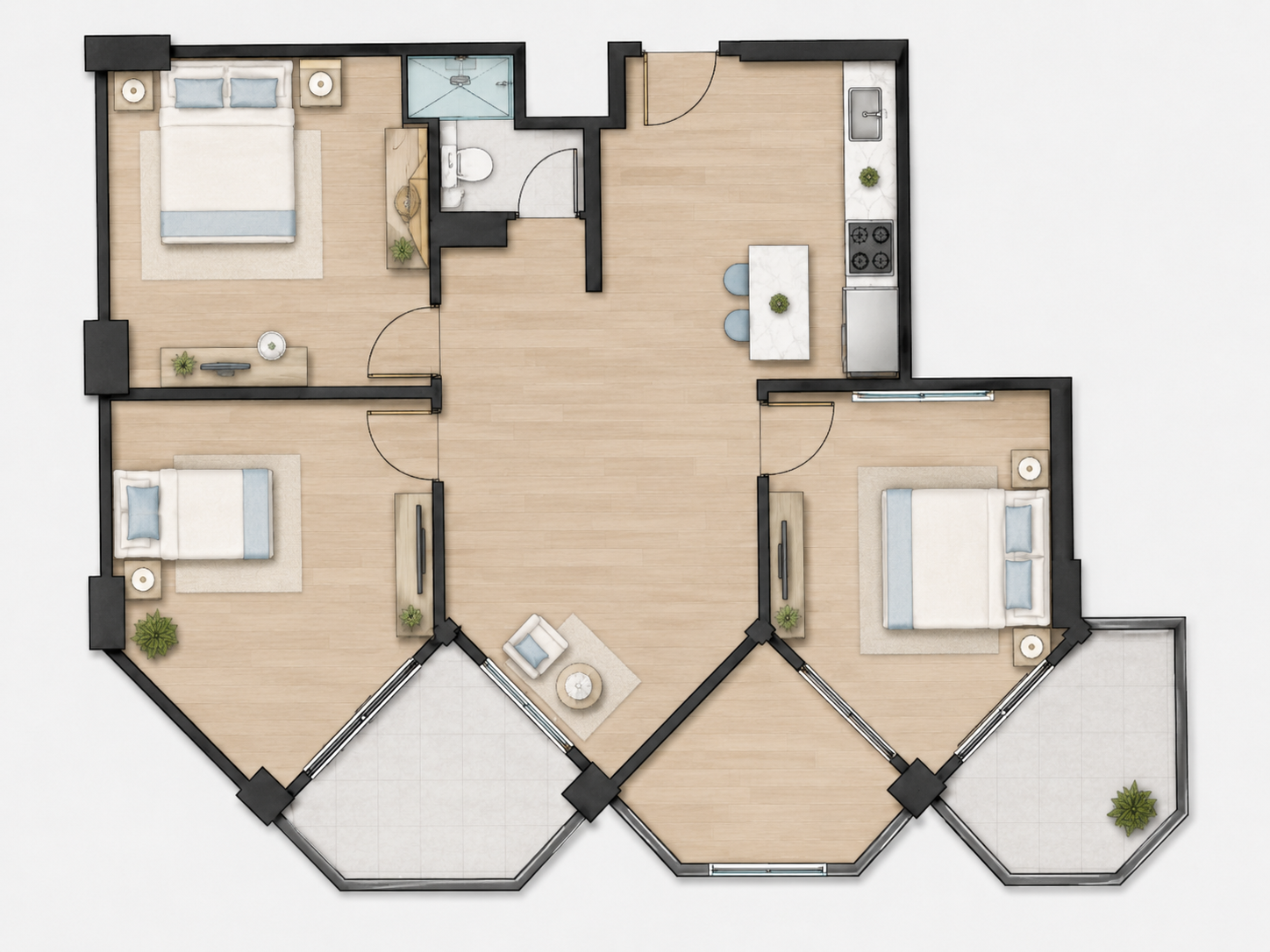 Storia Del Mare 3-Bedroom Apartment